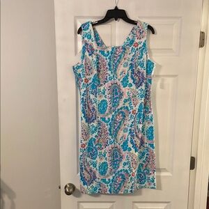 Talbots Colorful Paisley Sleeveless Dress size 12 length 38” bust 38” brand new